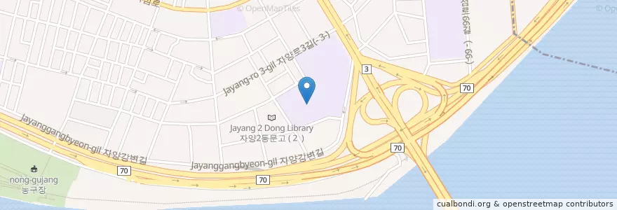 Mapa de ubicacion de 광양고등학교 en Республика Корея, Сеул, 송파구.