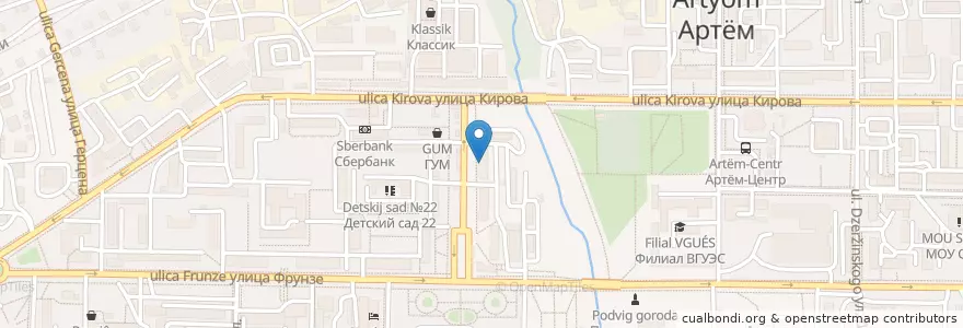 Mapa de ubicacion de ВТБ en 러시아, Дальневосточный Федеральный Округ, 프리모르스키 지방, Артёмовский Городской Округ.