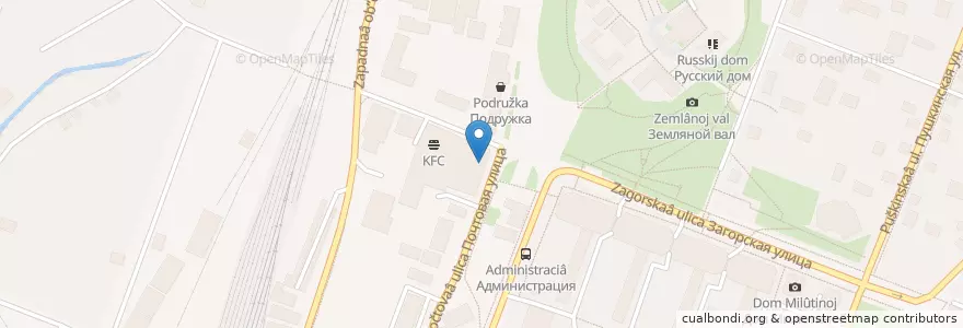 Mapa de ubicacion de Шоколадница en روسيا, Центральный Федеральный Округ, محافظة موسكو, Дмитровский Городской Округ.