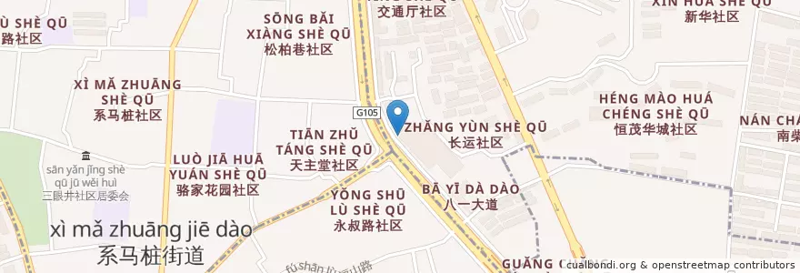 Mapa de ubicacion de 肯德基 en Cina, Jiangxi, Nanchang, 西湖区.