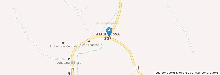 Mapa de ubicacion de Ambepussa Junction Clock Tower en Sri Lanka, සබරගමුව පළාත, කෑගල්ල දිස්ත්‍රික්කය.