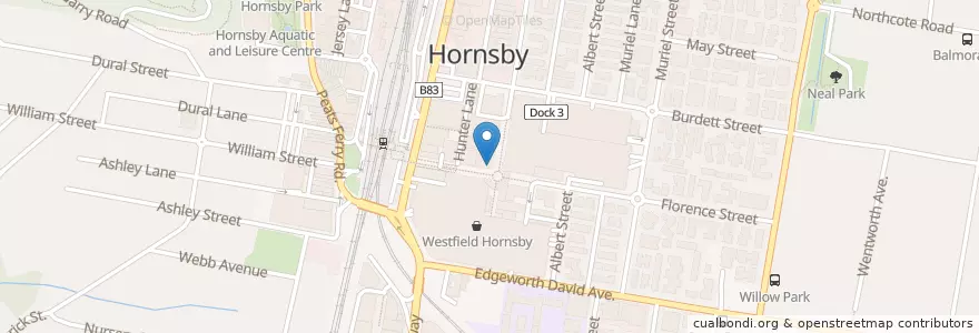 Mapa de ubicacion de st.george Hornsby en Австралия, Новый Южный Уэльс, The Council Of The Shire Of Hornsby, Sydney.