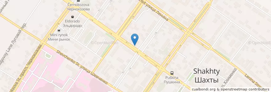 Mapa de ubicacion de Шашлычный двор en 俄罗斯/俄羅斯, 南部联邦管区, 罗斯托夫州, Городской Округ Шахты.