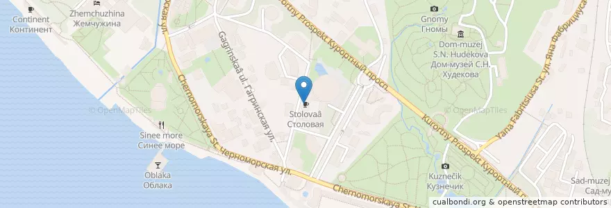 Mapa de ubicacion de Столовая en Rusia, Южный Федеральный Округ, Krai De Krasnodar, Городской Округ Сочи.