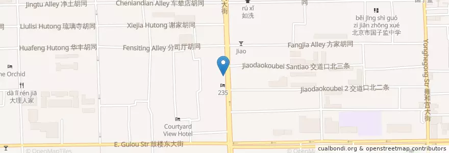 Mapa de ubicacion de 安内大街223号旁 en China, Pekín, Hebei, 东城区.