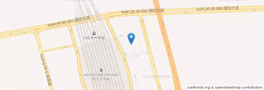 Mapa de ubicacion de 公交停車場 en 中国, 湖北省, 武汉市, 洪山区, 和平街道.