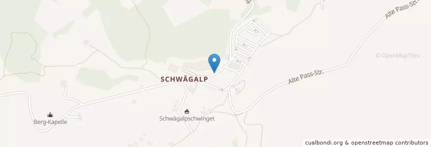 Mapa de ubicacion de Schwägalp en Suíça, Appenzell Ausserrhoden, Sankt Gallen, Hinterland, Hundwil.