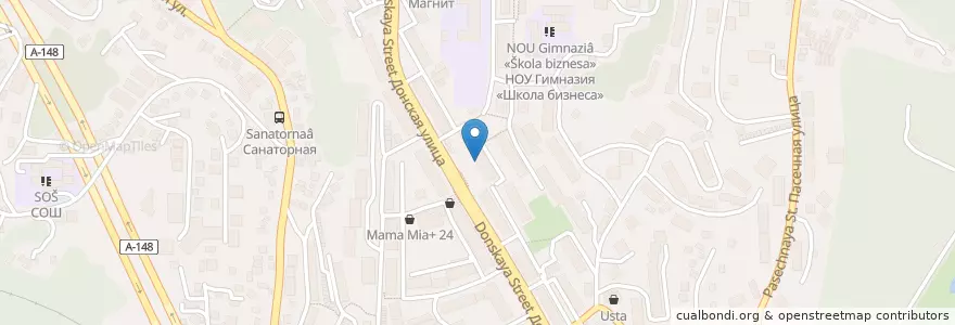 Mapa de ubicacion de Городская Поликлиника N1 en روسيا, منطقة فيدرالية جنوبية, منطقة كراسنودار, Городской Округ Сочи.