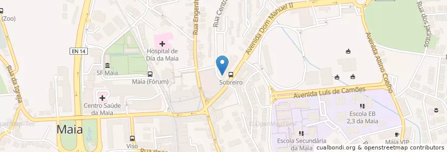 Mapa de ubicacion de Novo Banco en 葡萄牙, 北部大區, Porto, Área Metropolitana Do Porto, Maia, Cidade Da Maia.
