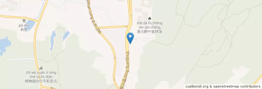 Mapa de ubicacion de Old Shanghai en 中国, 浙江省, 杭州市, 西湖区.