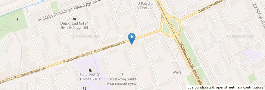 Mapa de ubicacion de Москва 121108 en Russia, Distretto Federale Centrale, Москва, Западный Административный Округ, Район Фили-Давыдково.