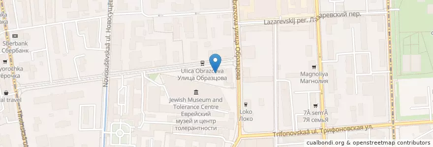 Mapa de ubicacion de Центр еврейского образования "Бейт швидлер" en 러시아, Центральный Федеральный Округ, Москва, Район Марьина Роща.
