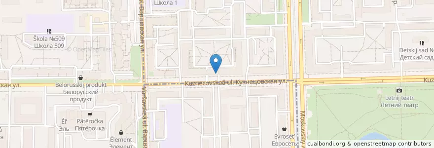 Mapa de ubicacion de Питер en Russia, Northwestern Federal District, Leningrad Oblast, Saint Petersburg, Московский Район, Округ Московская Застава.