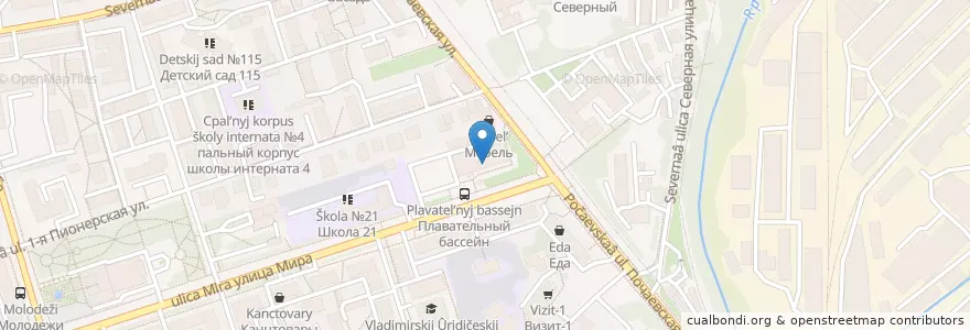 Mapa de ubicacion de Алоэ en Russia, Distretto Federale Centrale, Владимирская Область, Городской Округ Владимир.