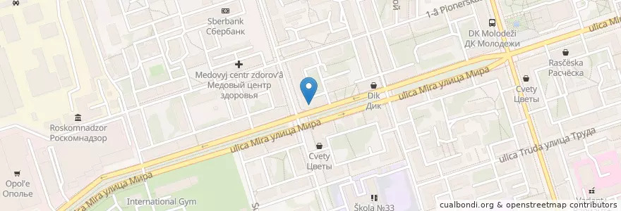 Mapa de ubicacion de Ладушка en روسيا, Центральный Федеральный Округ, فلاديمير أوبلاست, Городской Округ Владимир.