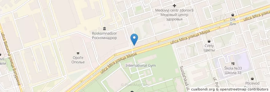 Mapa de ubicacion de Городской наркологический диспансер en Rusia, Distrito Federal Central, Óblast De Vladímir, Городской Округ Владимир.