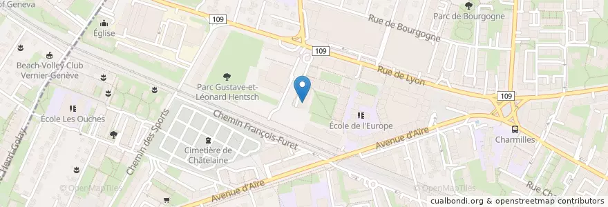 Mapa de ubicacion de EMS Petit Boissière Charmilles en Schweiz/Suisse/Svizzera/Svizra, Genève, Genève, Genève.