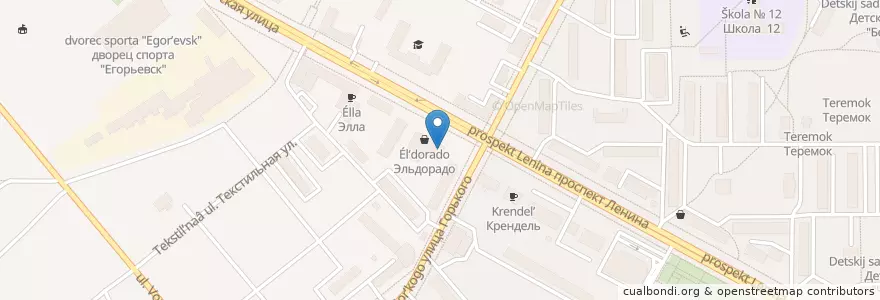 Mapa de ubicacion de Юниаструм Банк en Россия, Центральный Федеральный Округ, Московская Область, Городской Округ Егорьевск.