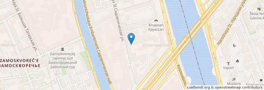 Mapa de ubicacion de МТС Банк en Rússia, Distrito Federal Central, Москва, Центральный Административный Округ, Район Замоскворечье.