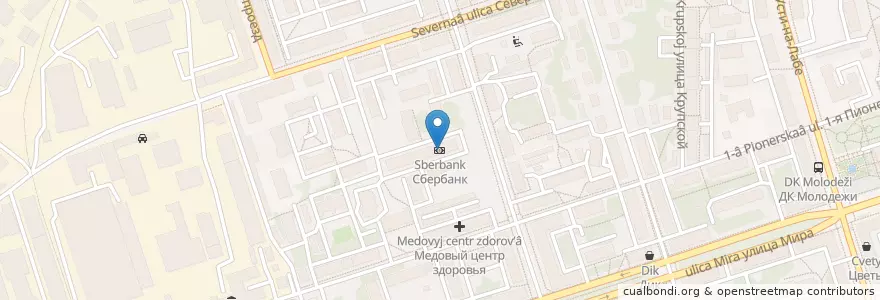 Mapa de ubicacion de Сбербанк en Rusia, Distrito Federal Central, Óblast De Vladímir, Городской Округ Владимир.