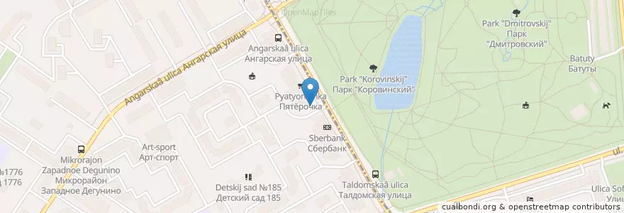 Mapa de ubicacion de Добромед en Rússia, Distrito Federal Central, Москва, Северный Административный Округ, Дмитровский Район, Район Западное Дегунино.
