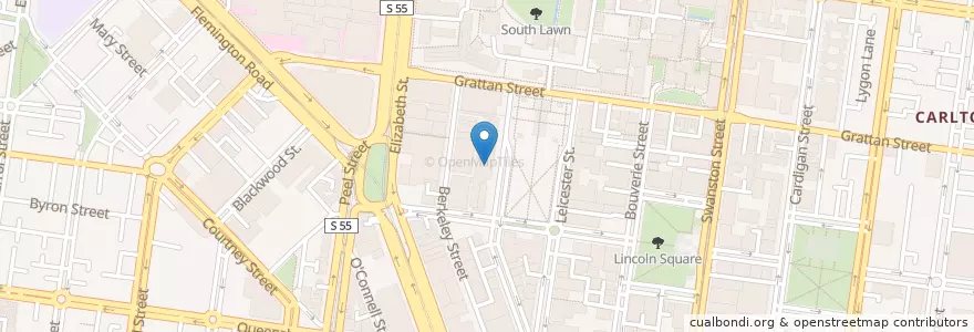 Mapa de ubicacion de Giblin Eunson Library en Australia, Victoria, City Of Melbourne.