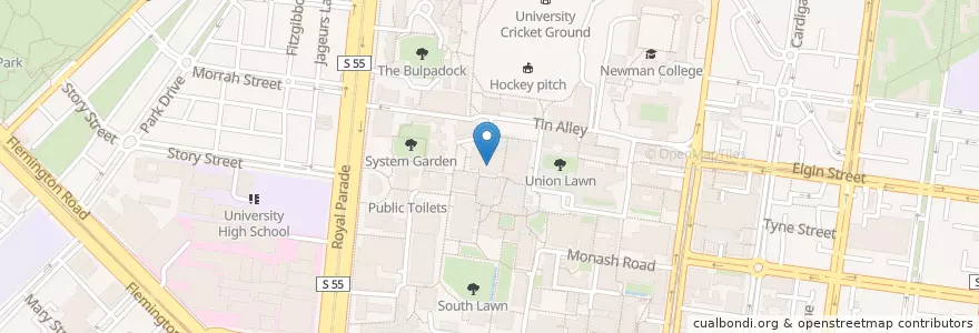 Mapa de ubicacion de Standing Room Union House en 澳大利亚, 维多利亚州, City Of Melbourne.