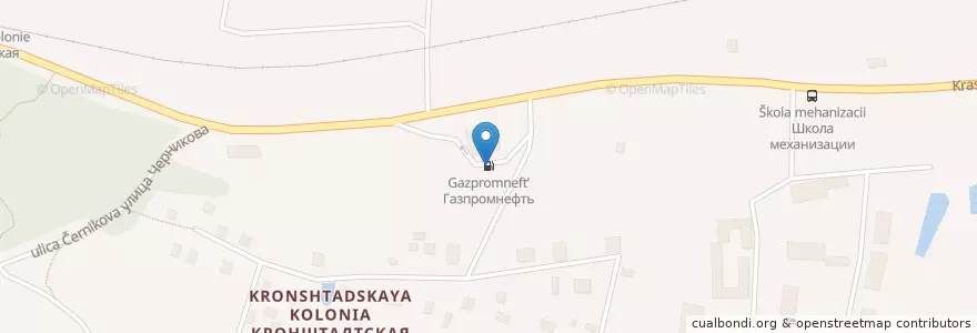 Mapa de ubicacion de Газпромнефть en Russia, Northwestern Federal District, Leningrad Oblast, Saint Petersburg, Петродворцовый Район, Lomonosov.