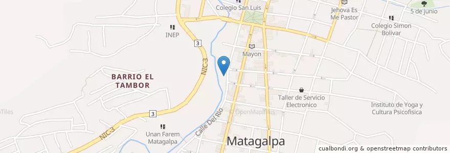 Mapa de ubicacion de Biblioteca Municipal "Francisco Moreno" en 尼加拉瓜, Matagalpa, Matagalpa (Municipio).