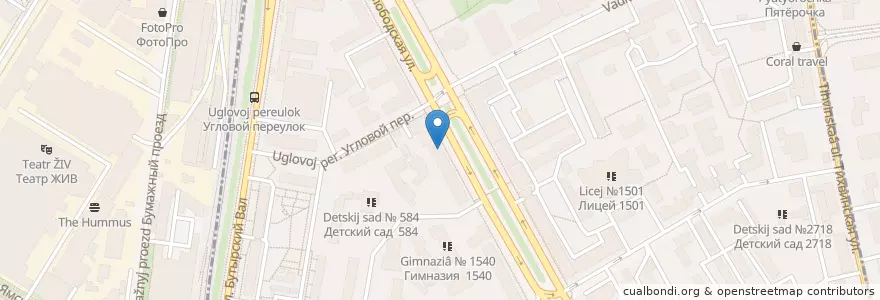 Mapa de ubicacion de Целлюлайт en Rusland, Centraal Federaal District, Moskou, Центральный Административный Округ, Тверской Район.