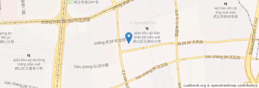 Mapa de ubicacion de 武汉市第十六中学 en China, Hubei, Wuhan, 硚口区, 汉正街道.