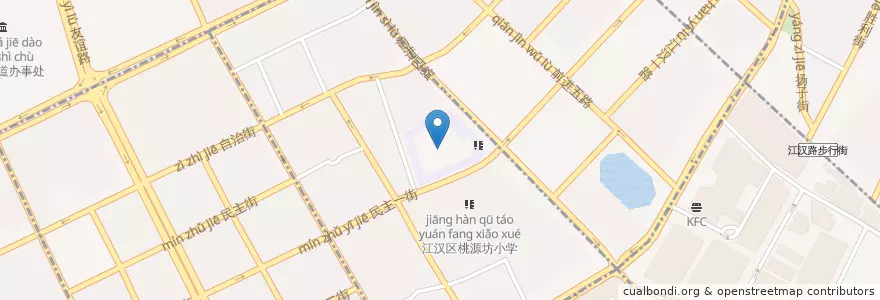 Mapa de ubicacion de 武汉市第一中学 en چین, هوبئی, ووهان, 江汉区, 前进街道.