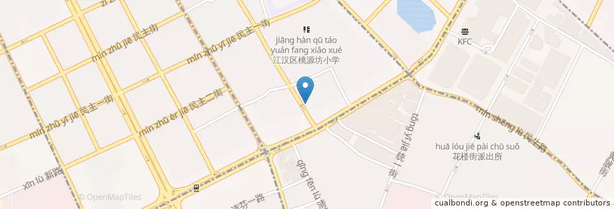 Mapa de ubicacion de 中国工商银行江汉区支行 en China, Hubei, Wuhan, Jianghan, 前进街道.