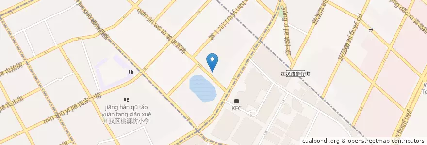 Mapa de ubicacion de 武汉博大医院 en 中国, 湖北省, 武汉市, 江汉区, 水塔街道.