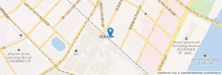 Mapa de ubicacion de 中国工商银行汉口支行 en 中国, 湖北省, 武汉市, 江汉区, 花楼街道.