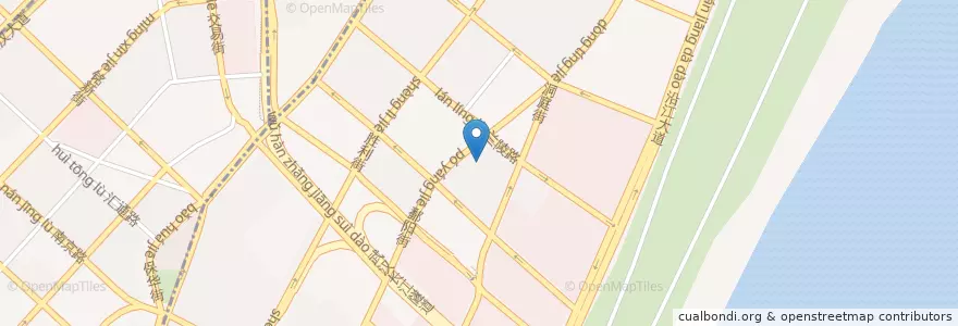 Mapa de ubicacion de 江岸区鄱阳街小学 en الصين, خوبي, ووهان, 江岸区, 一元街道.