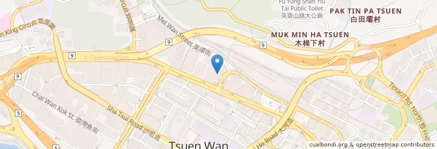 Mapa de ubicacion de 新領域廣場停車場 Grand City Plaza Car Park en Çin, Guangdong, Hong Kong, Yeni Bölgeler, 荃灣區 Tsuen Wan District.