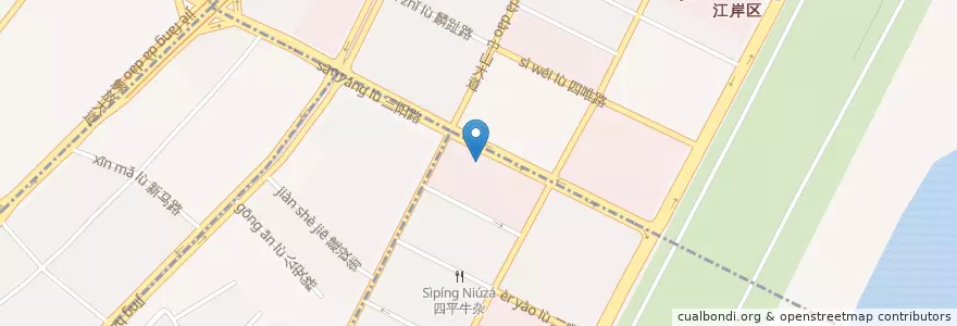 Mapa de ubicacion de 武汉市实验初级中学 en 中国, 湖北省, 武漢市, 江岸区, 一元街道.