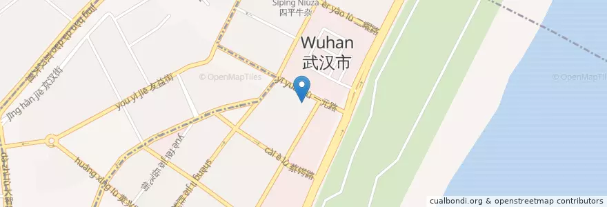 Mapa de ubicacion de 江岸区一元路小学 en China, Hubei, Wuhan, Jiang'an District, 一元街道.