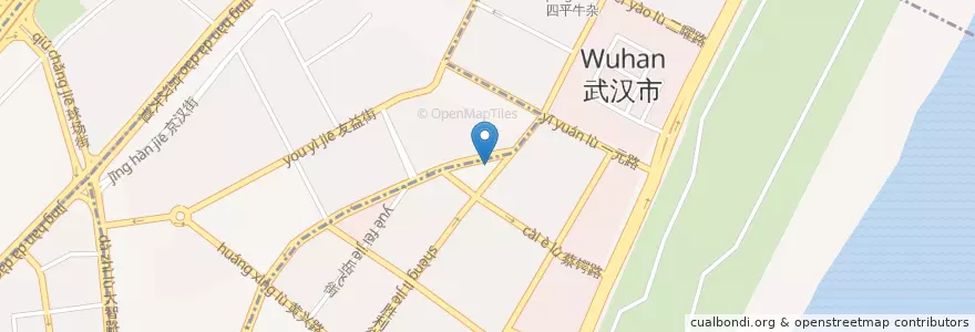 Mapa de ubicacion de 江岸区少年儿童图书馆 en الصين, خوبي, ووهان, 江岸区, 一元街道.