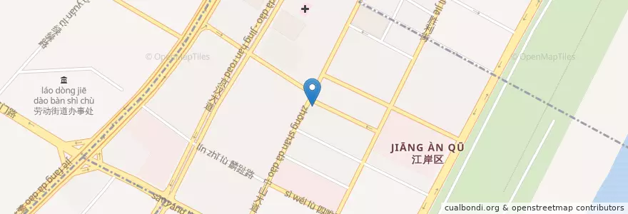 Mapa de ubicacion de 四唯派出所 en China, Hubei, Wuhan, Jiang'an District, 四唯街道.