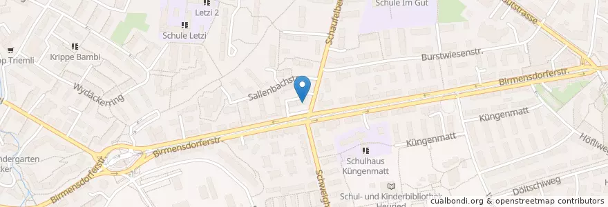 Mapa de ubicacion de Burgers & Shakes en Switzerland, Zürich, Bezirk Zürich, Zürich.