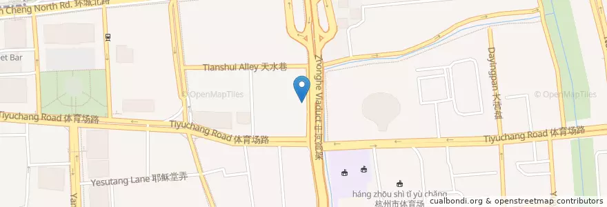Mapa de ubicacion de 外婆家 en 中国, 浙江省, 杭州市, 下城区.