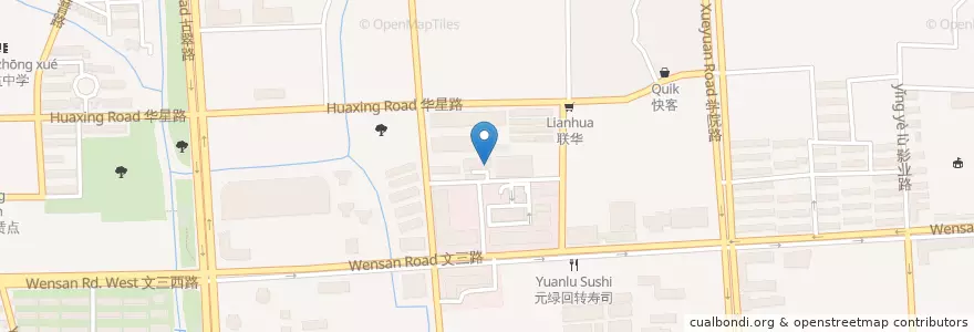 Mapa de ubicacion de Coco Club en Çin, Zhejiang, Hangzhou, 西湖区.