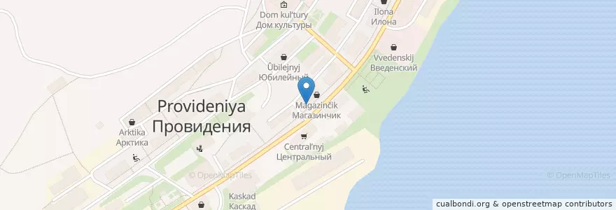 Mapa de ubicacion de Здоровье en Russie, District Fédéral Extrême-Oriental, Провиденский Городской Округ.