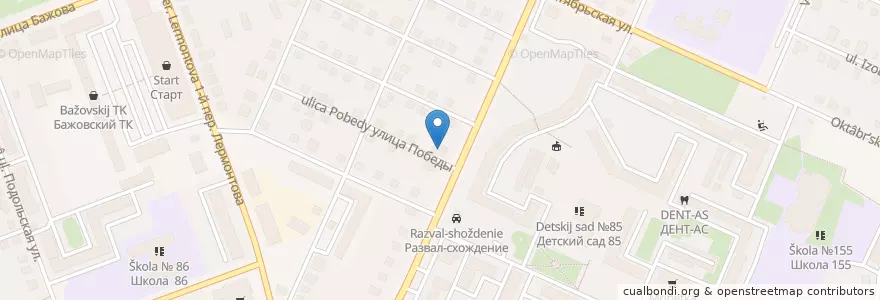 Mapa de ubicacion de автомойка en 러시아, Уральский Федеральный Округ, 첼랴빈스크 주, Челябинский Городской Округ.