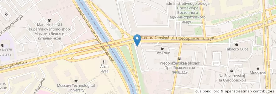 Mapa de ubicacion de Илья Муромец en ロシア, 中央連邦管区, モスクワ, Восточный Административный Округ, Район Преображенское.