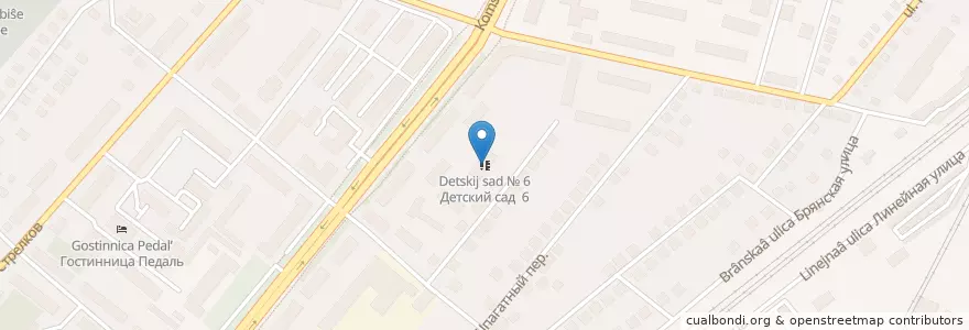 Mapa de ubicacion de Детский сад № 6 en Rússia, Distrito Federal Central, Oblast De Oriol, Орловский Район, Городской Округ Орёл.