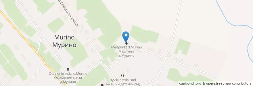 Mapa de ubicacion de Медпункт д.Мурино en Russia, Volga Federal District, Kirov Oblast, Sunsky District, Большевистское Сельское Поселение.