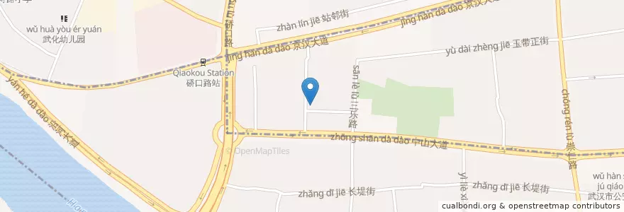 Mapa de ubicacion de 荣华街派出所 en 中国, 湖北省, 武汉市, 硚口区, 汉阳区, 汉中街道.